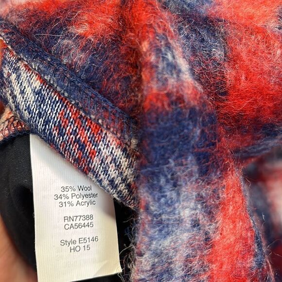 Madewell brushed plaid pullover top - Picture 3 of 5